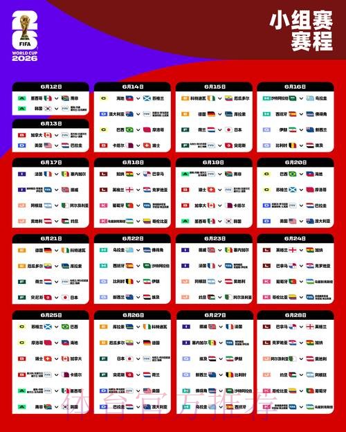 2026世界杯比赛时间高清版完整安排怎么看